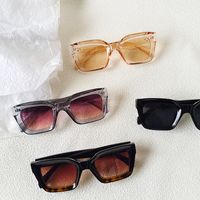 Ig Style Vacation Solid Color Leopard Pc Resin Square Full Frame Women's Sunglasses main image 5