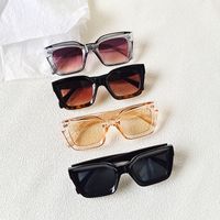 Ig Style Vacation Solid Color Leopard Pc Resin Square Full Frame Women's Sunglasses main image 4