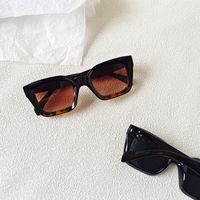 Ig Style Vacation Solid Color Leopard Pc Resin Square Full Frame Women's Sunglasses main image 3