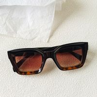 Ig-stil Ferien Einfarbig Leopard Pc Harz Quadrat Vollbild Sonnenbrille Der Frauen sku image 1