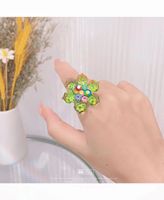 Elegant Lady Flower Alloy Plating Women's Rings Earrings sku image 1
