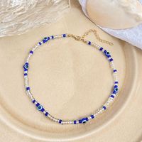 Retro Cool Style Devil's Eye Beaded Alloy Women's Necklace main image 4