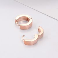 1 Piece Casual Solid Color Plating Titanium Steel Earrings main image 3