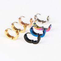 1 Piece Casual Solid Color Plating Titanium Steel Earrings main image 1