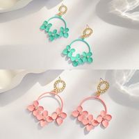 1 Pair Cute Sweet Flower Plating Alloy Drop Earrings main image 1
