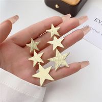 1 Pair Casual Classic Style Star Waves Plating Alloy Drop Earrings main image 4