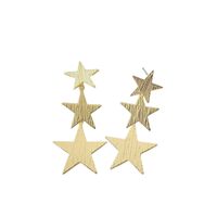 1 Pair Casual Classic Style Star Waves Plating Alloy Drop Earrings main image 3