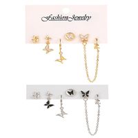1 Set Sweet Korean Style Butterfly Enamel Alloy Earrings main image 3