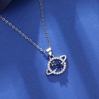 Basic Streetwear Star Copper Inlay Zircon Pendant Necklace main image 2