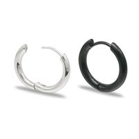 1 Piece Basic Simple Style Round Plating Stainless Steel Earrings main image 2