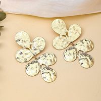 1 Pair Vintage Style Exaggerated Simple Style Irregular Geometric Plating Alloy Earrings main image 4