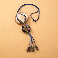 Ethnic Style Bohemian Tassel Flower Natural Stone Nylon Wholesale Pendant Necklace main image 8