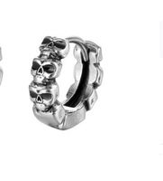 1 Piece Hip-hop Punk Skull Plating Titanium Steel Earrings sku image 1