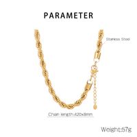 Stainless Steel Titanium Steel 18K Gold Plated Casual Simple Style Plating Solid Color Necklace main image 2