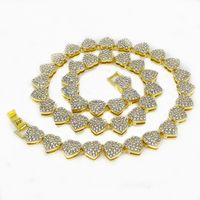 Hip-hop Heart Shape Rhinestones Alloy Wholesale Necklace sku image 15