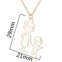 Stainless Steel Simple Style Plating Human Pendant Necklace main image 5
