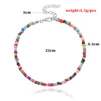 Vacances Couleur Unie Perle De Rocaille De Gros Bracelet De Cheville main image 3