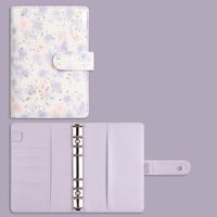 New Simple Cartoon Small Floral Leather Binder Diary sku image 2