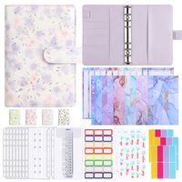 New Simple Cartoon Small Floral Leather Binder Diary sku image 6