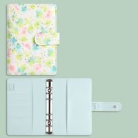 New Simple Cartoon Small Floral Leather Binder Diary sku image 1