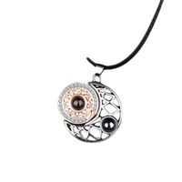 Exaggerated Moon Artificial Gemstones Alloy Wholesale Pendant Necklace main image 2