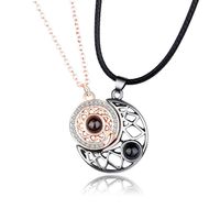 Exaggerated Moon Artificial Gemstones Alloy Wholesale Pendant Necklace sku image 3