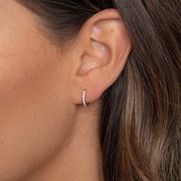 1 Pair Simple Style Circle Inlay Copper Zircon Hoop Earrings main image 2