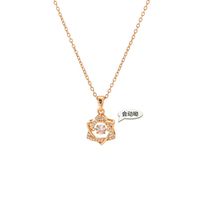 Elegant Stern Titan Stahl Kupfer Überzug Inlay Künstlicher Diamant Halskette Mit Anhänger sku image 6