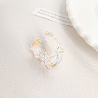 Simple Style Solid Color Arylic Hollow Out Hair Claws sku image 3