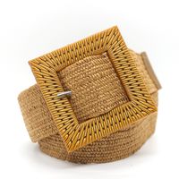 Basic Simple Style Square Straw Women's Woven Belts sku image 4