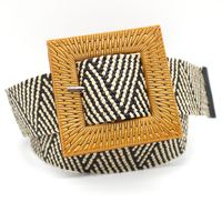 Basic Simple Style Square Straw Women's Woven Belts sku image 5