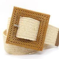 Basic Simple Style Square Straw Women's Woven Belts sku image 2