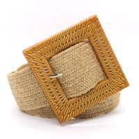 Basic Simple Style Square Straw Women's Woven Belts sku image 3