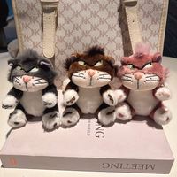 Cute Animal Pp Cotton Women's Bag Pendant Keychain main image 4