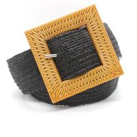 Basic Simple Style Square Straw Women's Woven Belts sku image 1