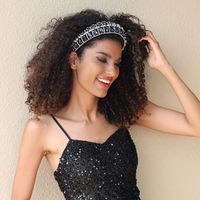 Style Baroque Ovale Strass Flanelle Bande De Cheveux main image 6