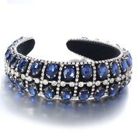 Baroque Style Oval Rhinestone Flannel Hair Band main image 2