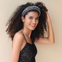 Baroque Style Oval Rhinestone Flannel Hair Band main image 5