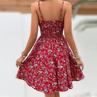 Women's Floral Dress Vacation Sexy Strapless Printing Sleeveless Ditsy Floral Above Knee Holiday main image 4