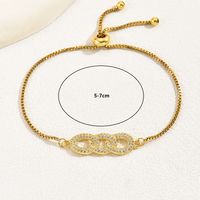 Elegant Simple Style Circle Copper 18k Gold Plated Zircon Bracelets In Bulk main image 4