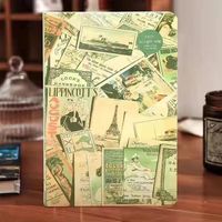 Wholesale A5 European Retro Style Color Page Diary Personalized Creative Kraft Paper Illustration Mood Notebook sku image 6