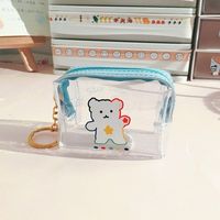 Niedliche Ins Cartoon Tragbare Geldbörse Kosmetik Tasche Transparenter Reiß Verschluss Wasserdichte Kleine Gelee Tasche Studenten Aufbewahrung Tasche sku image 2