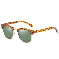 Simple Style Solid Color Tac Square Half Frame Women's Sunglasses sku image 21