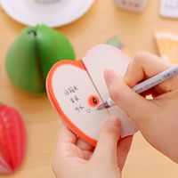 Creative Fruit Shape Notepad Three-dimensional Apple Note Pad Tearable Internet Hot Fresh Students' Stickers Small Notebook main image 5