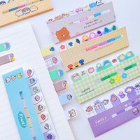 Japan And South Korea Stationery Cute Regimented Rows Notes Sticky Notes Notes Left Note Sticker Stick Label Learning Classification Notes main image 5
