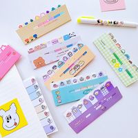 Japan And South Korea Stationery Cute Regimented Rows Notes Sticky Notes Notes Left Note Sticker Stick Label Learning Classification Notes main image 1