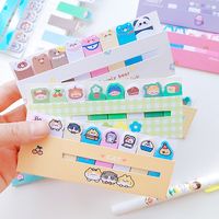 Japan And South Korea Stationery Cute Regimented Rows Notes Sticky Notes Notes Left Note Sticker Stick Label Learning Classification Notes main image 2