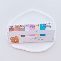 Japan And South Korea Stationery Cute Regimented Rows Notes Sticky Notes Notes Left Note Sticker Stick Label Learning Classification Notes sku image 1