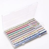 Bolígrafos Neutros De Diez Colores Con Estampado Floral De Estilo Japonés 10 Juegos sku image 2