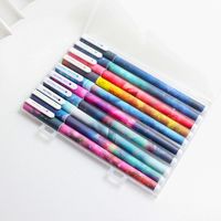 Japanese Style Floral Print Ten Color Neutral Pens 10 Sets sku image 7
